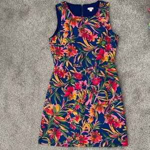 J. Crew Vibrant Floral Mini Dress - Blue and Pink Size 6